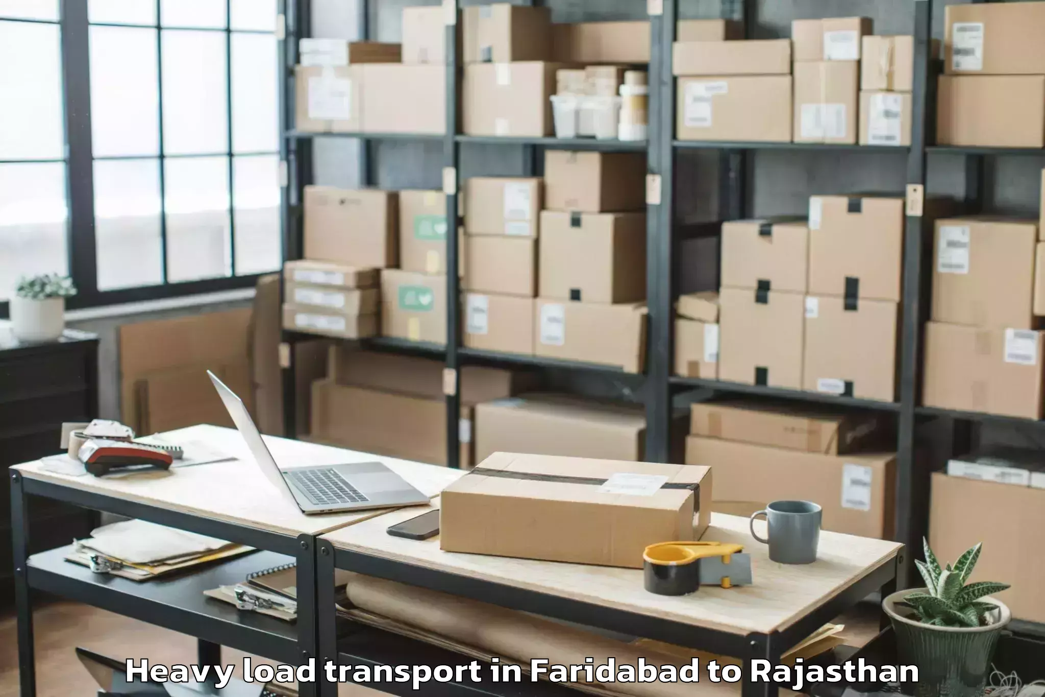 Book Faridabad to Kaman Heavy Load Transport Online